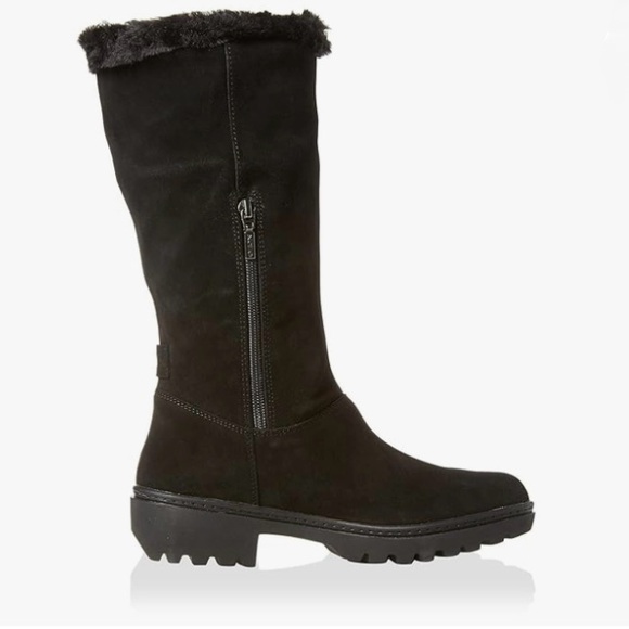 GEOX Women's Black Fur-Lined Boot Size 7 - Picture 4 of 16